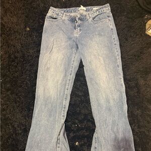 Forever 21 Light Blue Straight Leg Jeans